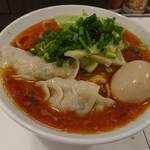 麺家 鶏豚大将 - 辛麺＋味玉