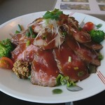 タレをかけました