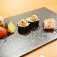 日本料理 たかむら - 鰯の海苔巻き もち豚