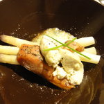 やぎや - ホワイトアスパラとやぎチーズのグラタン