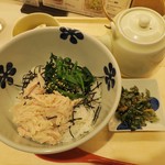 だし茶漬け えん - ・「朝飯 蒸し鶏と青菜(\520)」