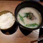 焼肉 433 - コムタンスープ＋ご飯