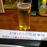 魚のあんよ - グラスビール。
