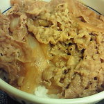 なか卯 - 和風新牛丼＋冷やし小うどん（450円）の牛丼