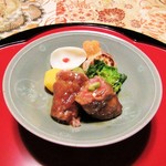 ⑤アスパラの肉巻き。