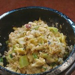 肉料理 大森 - オジンオパ(石焼きイカ飯)完成