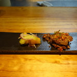 明道町中国菜 一星 - 長野産和牛に口直しのフルーツサラダ