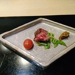 味あら井 - 耶馬溪牛、玉ねぎソース