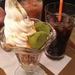 サンマルクカフェ けやきウォーク前橋店 - 自分のアイスコーヒー&わらび餅パフェ