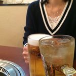 紅梅園 - H.29.11.3.昼 ひげのハイボール vs 生ビール(中) de 乾杯♪