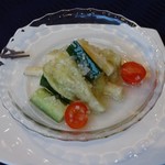 赤坂 四川飯店 - 前菜：季節野菜のネギ和え