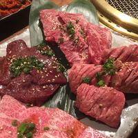 焼肉 433 - ザブトン、レバー、厚切りタン、厚切りハラミ