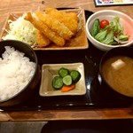 豊丸水産 - 【2018.2.19(月)】本日のワンコインランチ(ミックスフライ)500円