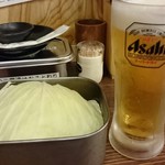 屋台居酒屋 大阪 満マル - サービスキャベツ