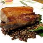 ア ラ メゾン ジャンポール - ・骨付き豚肉の柔らか煮、レンズ豆添え