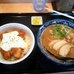 ラーメン　もんじゅ - 豚骨醤油＋タルカツ丼のセット