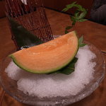 銀座 らん月 - デザート・夏限定、夕張メロン