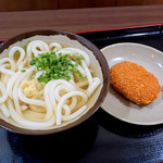 根っこ - かけうどんと、コロッケ