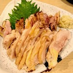 鳥よし - 熟年鶏のタタキ 800円