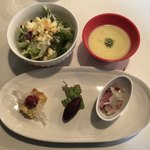 Dekoboko Sutoa - 2018.1.25  三種盛、サラダ、スープ