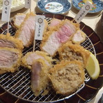 一頭揚げ 亀かわ定食 