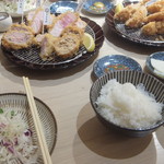 一頭揚げ 亀かわ定食 