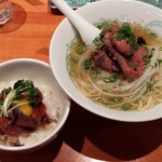 麺屋 六感堂 - ローストビーフヌードル＋ローストビーフ丼（過去の限定）