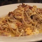 ア ミオ アージョ - ２０１１年５月  自家製サルシッチャと群馬赤城山麓の「匠の卵」のアーリオ・オーリオ