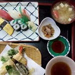 みな月 - 天ぷら寿司セット…的なメニュー名だったかな？