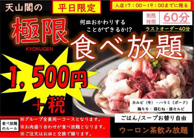 天山閣 レインボー通り店 太田 高松 焼肉 食べログ