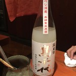 蕎麦 酒肴 京鴨 椿 - 高千代 純米酒 微発泡 活性にごり酒