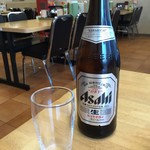 ぎょうざの満洲 - 「びんビール(中瓶)」(450円)。