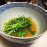 比良山荘 - 月鍋の野菜類(自分用に分けた後)