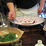 比良山荘 - 月の輪熊の鍋(月鍋)スタート