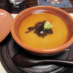 比良山荘 - 4.蒸物:鯉の白子蒸し 香茸の餡がけ