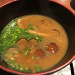 京橋もと  - なめこの味噌汁