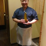 日本料理 たかむら - ゴールドの盾がめっちゃ重いんです(*^^*)