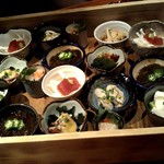 和乃き - お通し。二つ選ぶシステム。