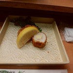 マグロとチキンのチーズ巻き揚げ