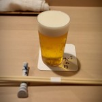 焼鳥 おみ乃 - 小ビールで乾杯♪