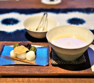 Koujou Ato Jimushitsu - ほうじ茶ラテと白玉だんごのセット