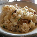 鉄板焼 心 - 兵庫県産特選米のガーリックライス