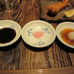 かつ好 - ソース・梅塩・おろしポン酢
