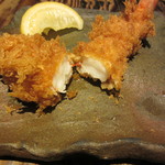 かつ好 - 車海老　断面写真