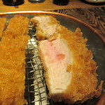 かつ好 - ヒレかつ　断面写真