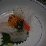 ペンション群林風 - つぶ・そい・サーモンの刺身