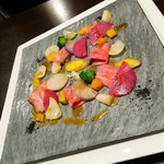 鶏料理ひとりひとり - ローストビーフとお野菜達