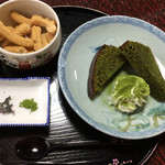 かぶせ茶カフェ - かぶせ茶のパウンドケーキとあられ茶漬け