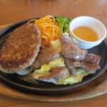 ステーキのどん - ハンバーグ（130ｇ）＆仙台牛タンランチ　