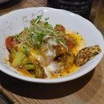 大島や - キャベツとウインナーのチーズ焼き